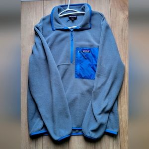 Patagonia Microdini 1/2 Zip Fleece Pullover in Men's Medium Baby Blue